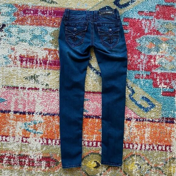 Rock Revival Jen Dark Wash Skinny Jeans - Picture 6 of 14
